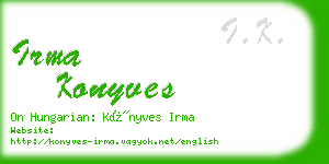 irma konyves business card
